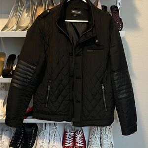 Members Only Black Quilted Puffer Jacket